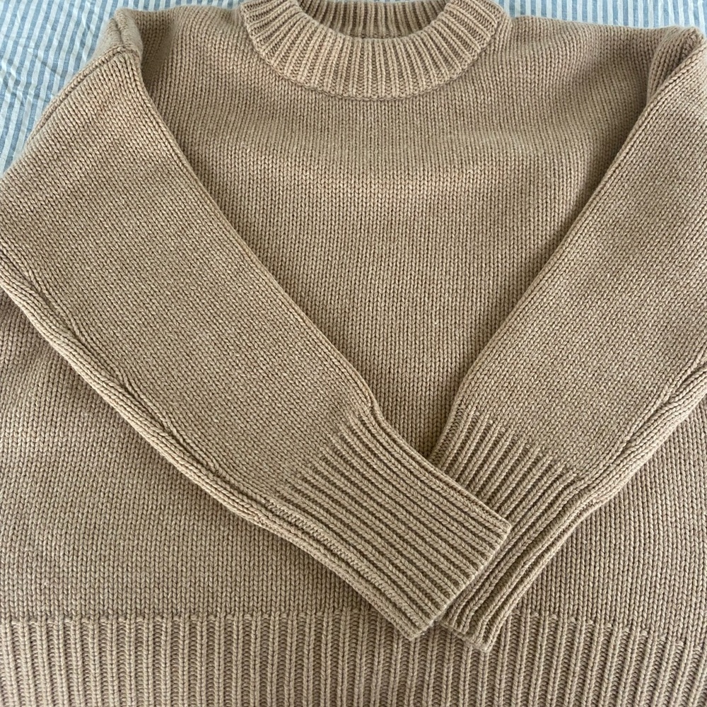 La Ligne Marin Crewneck Sweater in Tan